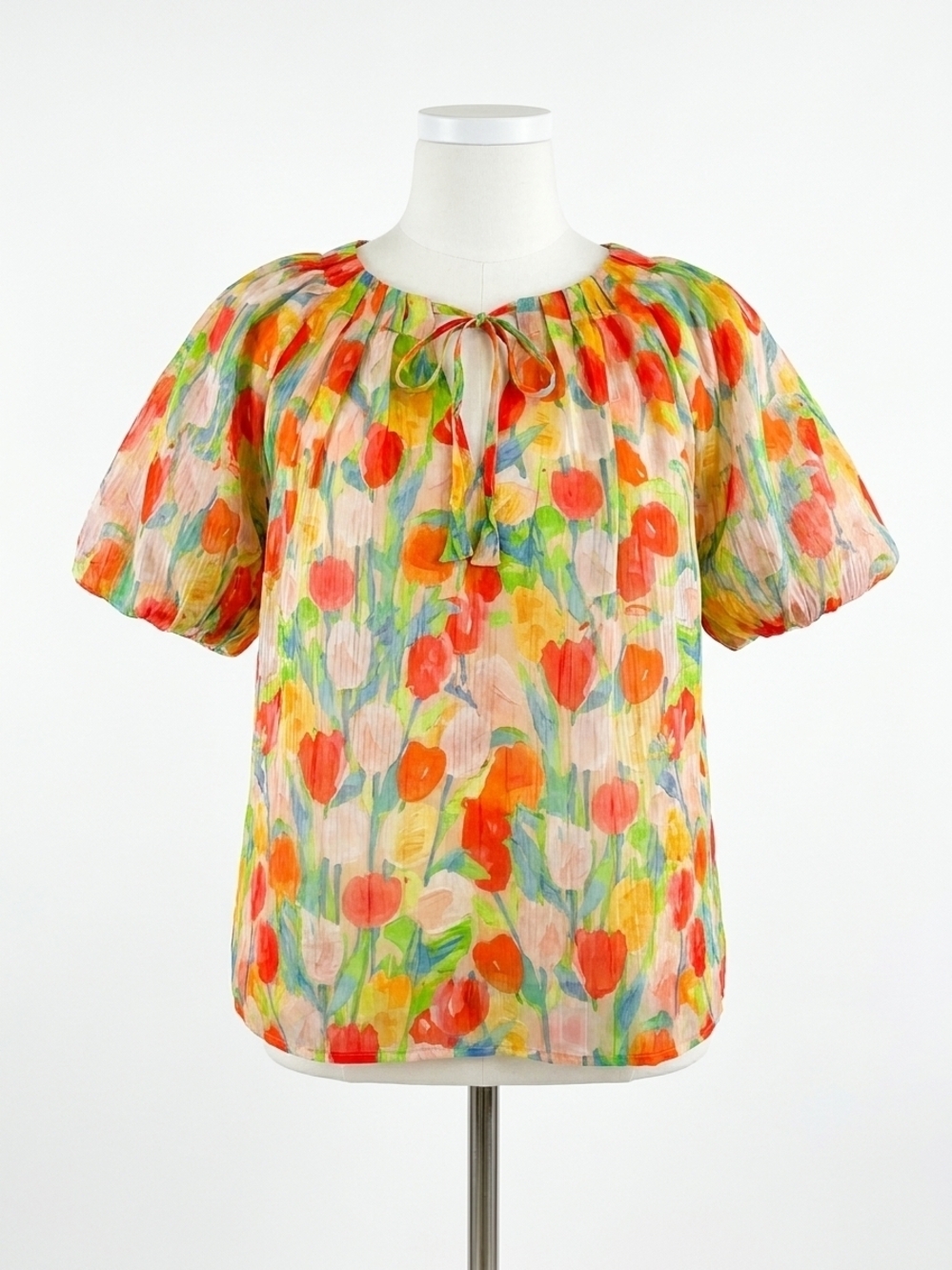 NEW JADE heidi puff sleeve top in multi